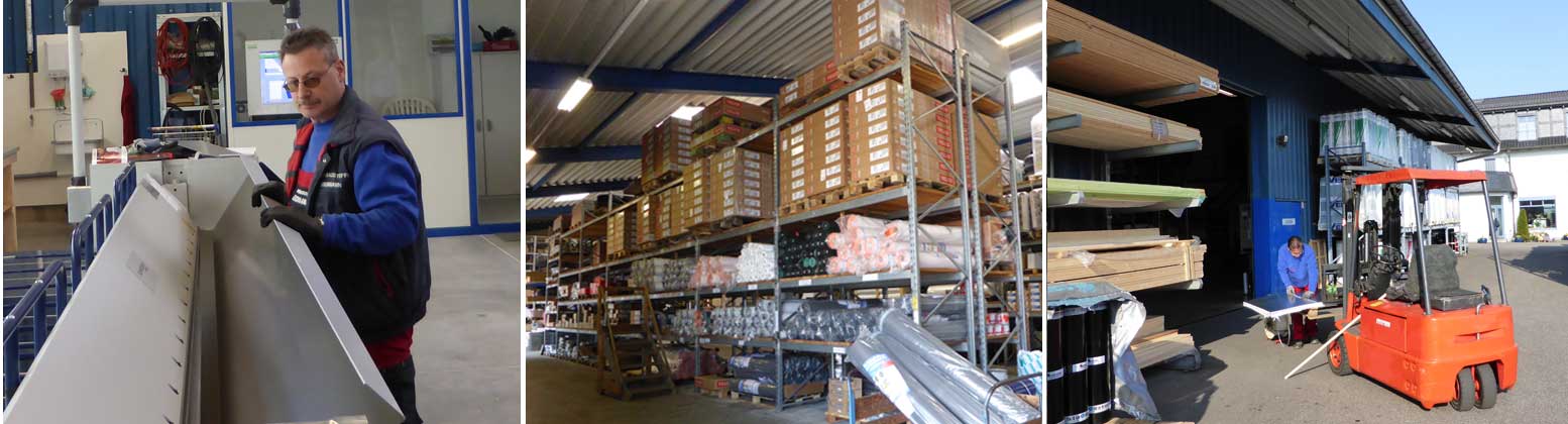 Kantungen, Lagerhalle, Materialtransport